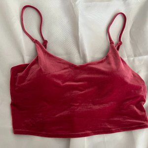 ATHLETA Elation V-Neck Velvet Crop D-DD+, Class Pink